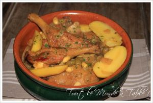 Recette Tajine de canard aux olives et au citron confit