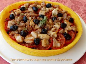 Recette Tarte tomate et lapin en croute de polenta – Recettes autour d’un ingrédient # 42