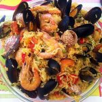 Recette Paella poulet et fruits de mer