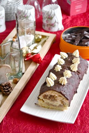 Recette Bûche châtaignes et chocolat