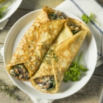 Recette Crêpes fourrées aux champignons et épinards