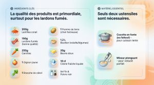 Recette Potage Brighton : le velouté réconfortant au lard