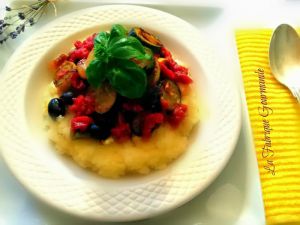 Recette Polenta crémeuse aux  légumes méditerranéens