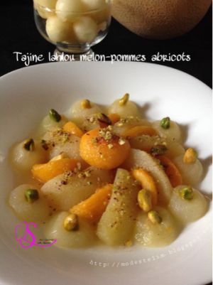Recette Tajine lahlou melon-pommes et abricots