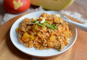 Recette Risini à la courge, féta et noix #végétarien