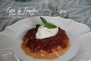Recette Tatin aux tomates et glace cacio e pepe (Simone Zanoni)