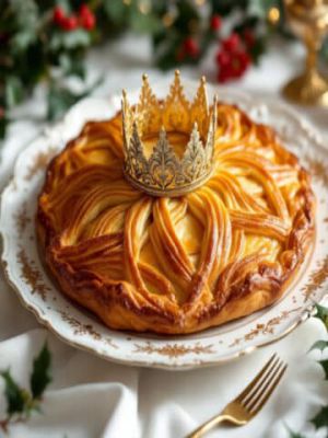 Recette Galette des Rois revisitée 2025 - crème vanillée éclats de noisettes