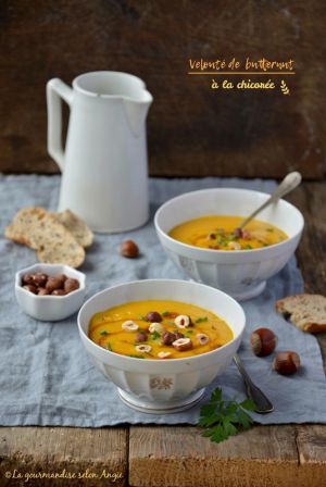 Recette Velouté de butternut à la chicorée #vegan #sans gluten