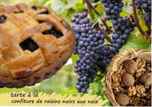 Recette Tarte "linz" aux raisins et aux noix (Cuisine juive, parve,)