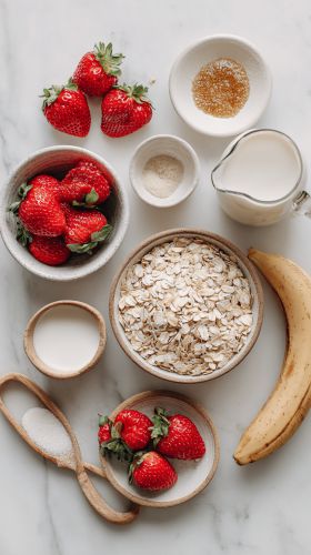 Recette Strawberry Blended Overnight Oats: Creamy, Fresh & Ready by Morning