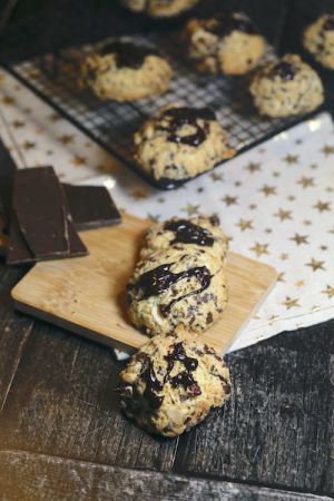 Recette Cookies au chocolat et farine de noisette