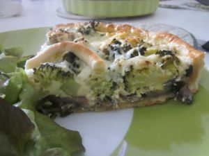 Recette Quiche brocolis & champignons