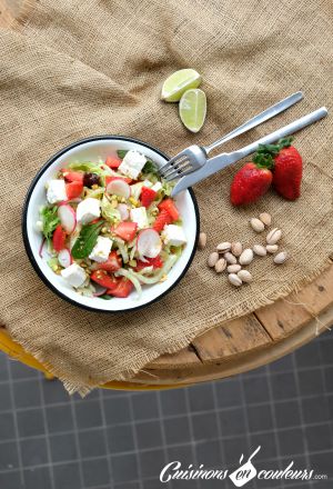 Recette Salade de fenouil aux fraises et pistaches