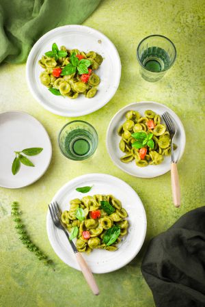 Recette Pâtes à la sauce d’avocat et basilic