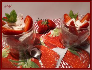 Recette Chia pudding coco-menthe et fraises