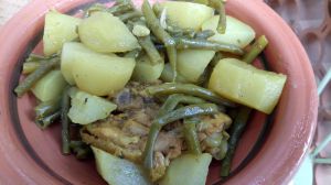 Recette Tajine poulet haricots verts