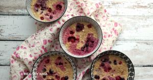 Recette Bowl cakes aux flocons d’avoine et fruits rouges (weight watchers)