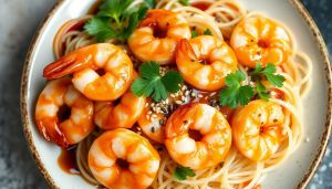 Recette Salade de Crevettes : recette avec Vinaigrette de Tamarin