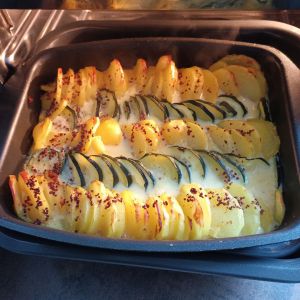 Recette Gratin pommes de terre courgette au COMBI NINJA