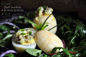 Recette Oeufs marbrés à la sauce gribiche