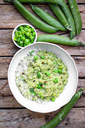 Recette Mon risotto aux petits pois