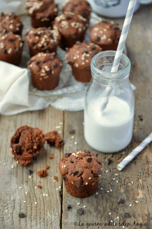 Recette Muffins {Chocolat & tahini} #vegan