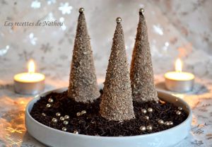 Recette Sapins de Noël en chocolat, fourrés à la mousse de Chamallows