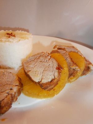 Recette Filet mignon de porc rôti à l'ananas et aux épices