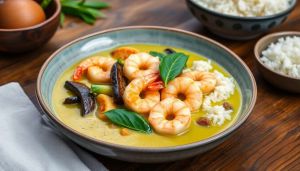 Recette Curry vert de crevettes thaïlandais : kaeng Kiew Wan Goong