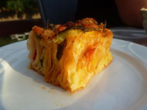 Recette Crinkle tomate, courgette, chorizo, mozzarelle multi herbes aromatiques