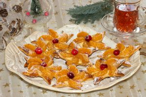 Recette Etoiles feuilletées aux mandarines confites
