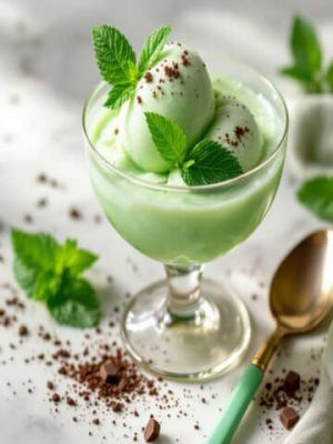 Recette Sorbet à la menthe poivrée - une fraîcheur glacée maison