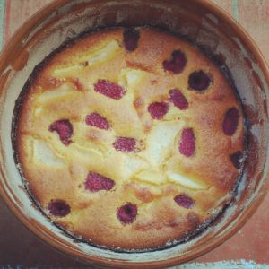 Recette Clafoutis poires - framboises