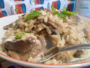 Recette Risotto aux champignons et poireaux