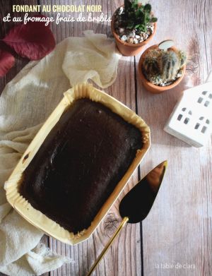 Recette Fondant au chocolat noir et au fromage frais de brebis