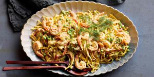 Recette Cold Shrimp and Linguine Pasta Salad