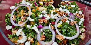 Recette Kale and Roasted Butternut Squash Salad