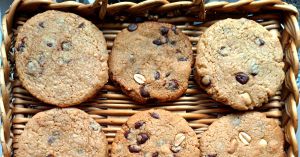 Recette Cookies au beurre de cacahuètes & petites de chocolat