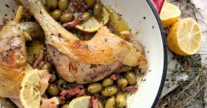 Recette Cuisses de poulet aux olives vertes