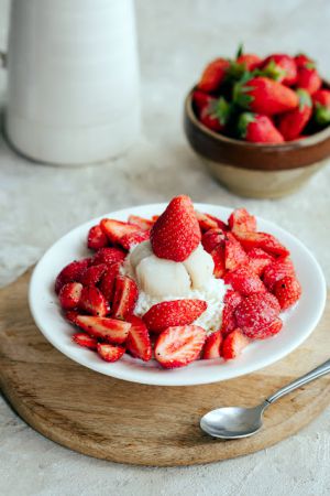 Recette Bingsu à la fraise, la glace râpée coréenne