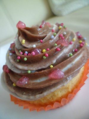 Recette Cupcake banane et topping pate à tartiner Banania et creme banane