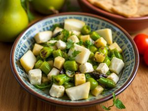 Recette Découvrez la Chakchouka Verte: Un Délice aux Poireaux, Cresson et Fromage de Brebis!