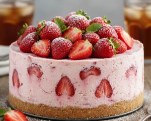 Recette Cheesecake glacé à la fraise : un dessert frais et gourmand