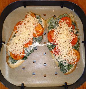 Recette Tartine aux épinards