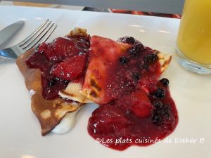 Recette Crêpes aux petits fruits et au fromage à la crème