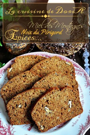 Recette Pain d'épices aux noix du Périgord et orange confite