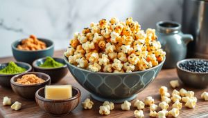 Recette Pop-corn Caramel Matcha et Sésame Noir