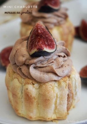 Recette Mini charlotte mousse au praliné