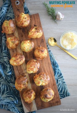 Recette Muffins poireaux saumon fumé