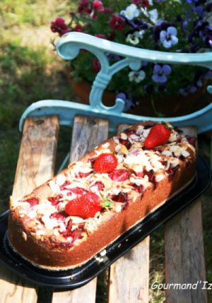 Recette Gateau-pudding, fraises verveine {goûter vegan}